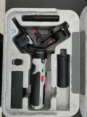 Camera Gimbal Stabilizer Handheld 3-Axis - White & Black